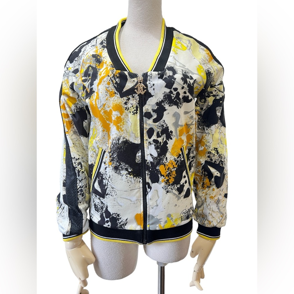 ROBERTO CAVALLI Gym Abstract Print Bomber Jacket